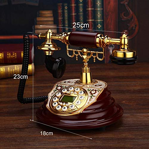 TEmkin Vintage Mahogany Metal Retro Phone