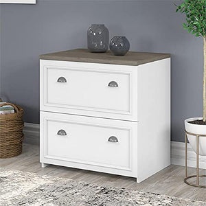 Bush Furniture 2-Drawer Lateral File Cabinet Ltr/Lgl Shiplap Gray/Pure White 29.57-Inch