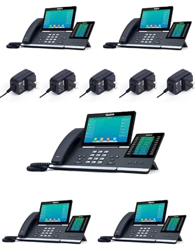IP Phone Market Yealink T57W IP Phone with EXP50 Expansion Module [5 Pack] - Power Adapters Included