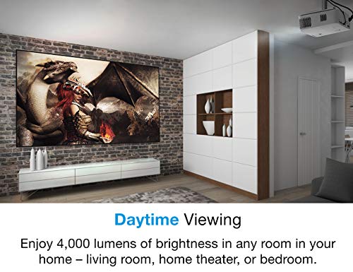 Optoma UHD38 4K Gaming Projector | 4000 Lumens | 4.2ms Response Time | Enhanced Gaming Mode | 240Hz Refresh Rate | HDR10 & HLG