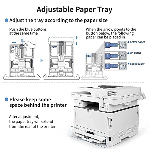 All-in-One Multi-Function Monochrome Laser Printer Scanner Copier Pantum M29DW, Pantum Toner Cartridge TL630 Yields 1500 Pages