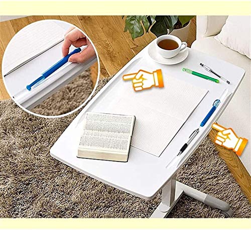 Machinery Parts Portable Laptop Desk with Side Table Brown