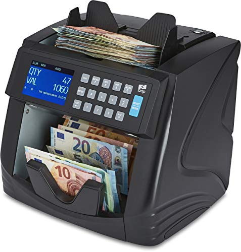ZZap NC60 Mixed Denomination Bill Counter & Counterfeit Detector - Money Cash Currency Value Machine