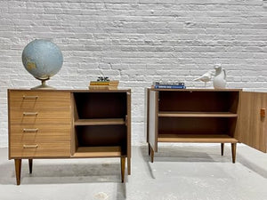 Lschool Mid Century Modern Laminate CREDENZAS/Cabinets, Made in Germany, c. 1960's