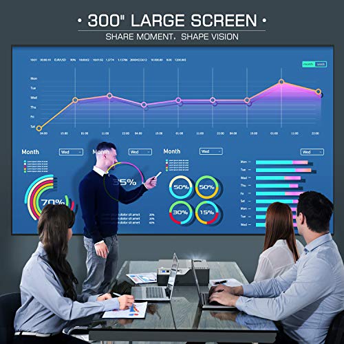VANKYO Performance V600 Native 1080P LED Projector, 6500 Lux HDMI Projector with 300" Display Compatible with TV Stick, HDMI, VGA, USB, Laptop, iPhone Android for PowerPoint Presentation