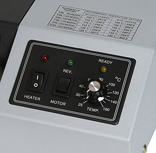 Tamerica TCC330 Professional Laminator, 13" Max. Laminating Width, Up to 26"/min Speed, 10 mil Max Pouch Gauge, Warm-Up Time 3.5-4.5 min, Reverse/Anti-Jam Mechanism, Metal Cover, Silicon Roller