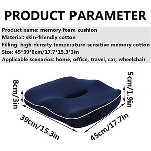 Feilx Memory Foam Coccyx Seat Cushion - Tailbone Pain Relief - Office Chair Car Seat Sciatica Back Pain Relief (Color: C)