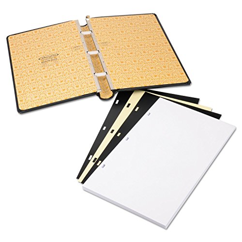 Wilson Jones 039531 - Looseleaf Minute Book, Black Leather-Like Cover, 125 Pages, 8 1/2 x 14-WLJ039531