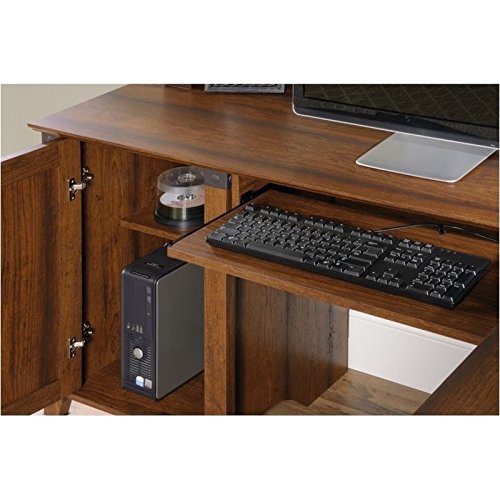 Pemberly Row L Shaped Computer Desk in Washington Cherry