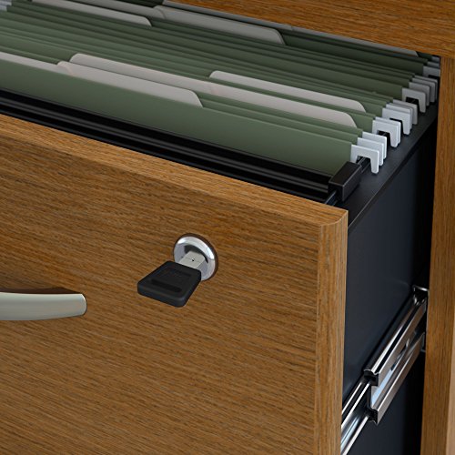 Bush 3-Drawer Pedestal, 15-3/4" X 20-3/8" X 28-1/8", Warm Oak