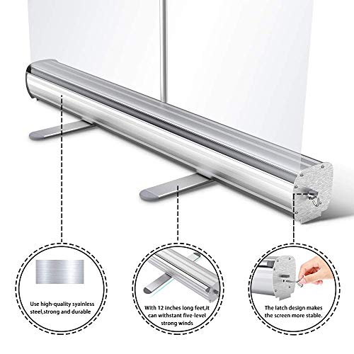 CABINAHOME 5PCS Floor Standing Sneeze Guard, Portable Clear Screen Shield with Wide Base Roll Up Banner Stands for Office, Stores, Restaurant, Classroom and More (80" x 32")