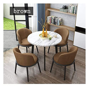 AkosOL Business Reception Room Table Set - Coffee Desk Set with Leisure Tables and Chairs - Brown