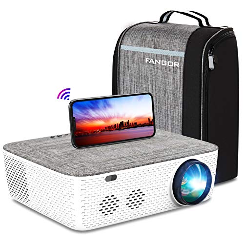 WiFi Projector Native 1080P Projector, FANGOR 701 Video Projector Bluetooth/Full Sealed Design/Digital Keystone/300” Display/50%Zoom 8500L Movie Projector Support 4K, for phone/PC/XBox/PS4/TV Stick