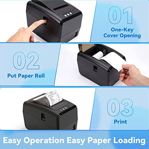 Thermal Receipt Printer, Itari POS Printer Support USB/Serial/Ethernet(LAN) and Cash Drawer for Android, Windows, Mac, Linux and Chromebook with Auto-Cutter and Alarm Reminder (Black)