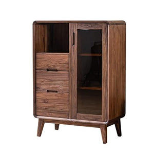 Slabstudiohongkong Oak File Cabinets - Walnut Finish - Storage Cabinet