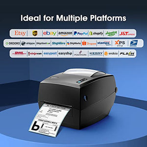Thermal Label Printer - iDPRT SP420 Dustproof Shipping Label Printer with Built-in Label Holder, Support 70+ Label Types Through Win, Mac&Linux, Desktop Label Printer Compatible with UPS,Esty,eBay,etc