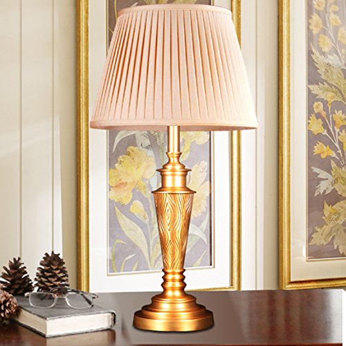 HZB American Simple Full Copper Table Lamp Living Room Bedroom Bedside Pure Copper Lamps And Lanterns Modern Creative Fashion Study