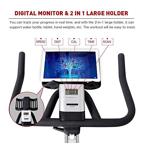 JOROTO X2 Exercise Bike with SPD Pedals Magnetic Resistance Belt Drive Indoor Cycling Spin Bikes Stationary
