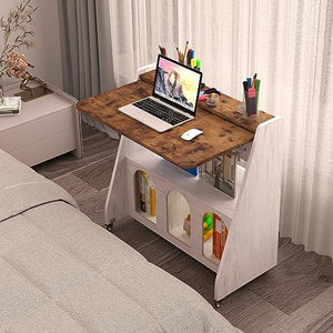 Pmnianhua Mobile Laptop Desk on Wheels with Storage