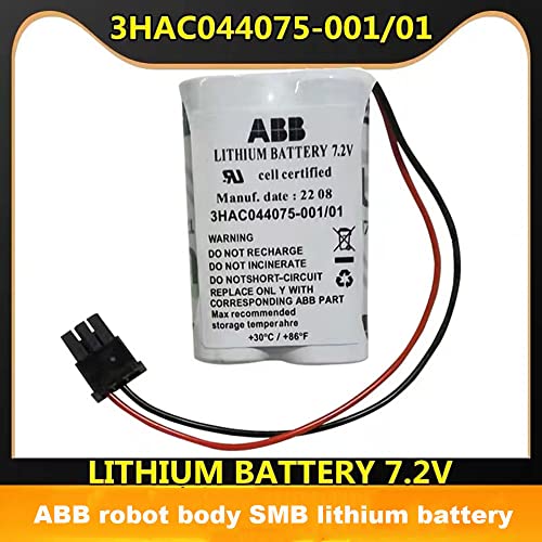 XIAOXX (25-Pack) 3600mAh 3HAC044075-001/01 7.2V SMB Battery for ABB Robot CPU ABBTA521 ABB3HAC16831-1