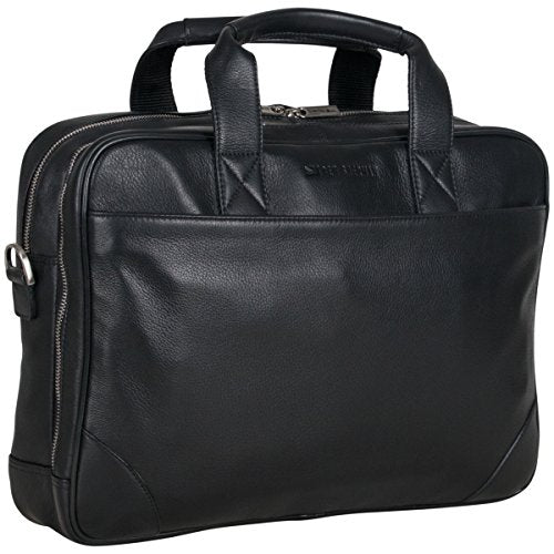 Ben Sherman Top Zip Laptop Portfolio Briefcase, Black, One Size