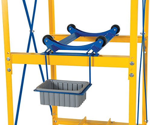 Vestil DRK-1-3 Steel Drum Storage Rack, 1 Wide, 3 High, 2400 lb. Capacity, Yellow Frame/Blue Cross Braces