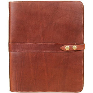 Leather Business Double Portfolio Notebook Writing Notepads Brown USA Made No.36