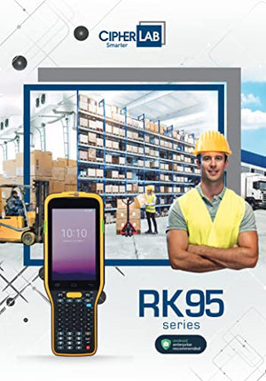 CipherLab RK95 Barcode Scanner/Reader with 38-Key Keypad, 802.11 a/b/g/n/ac, Bluetooth 5.0, 2D Imager, Pistol Grip, Android P - GMS