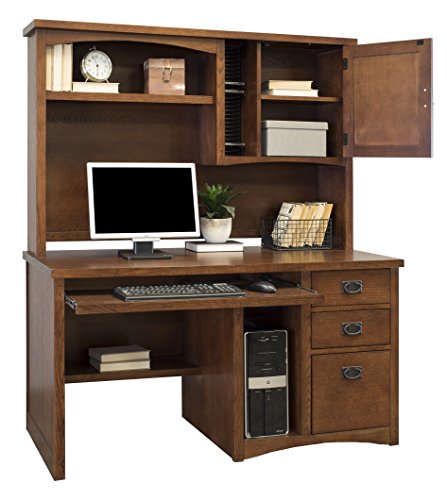 Martin Furniture Mission Pasadena Single Pedestal Computer Desk