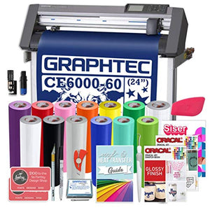 Graphtec Plus CE6000-60 24 Inch Professional Vinyl Cutter with Bonus $2100 in Software, Oracal 751, and 2 Year Warranty