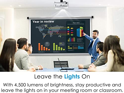 Optoma EH412x 1080p Professional Projector | 4,500 Lumens | 15,000 Hour Lamp Life | 4K HDR Input | Built-In Speaker