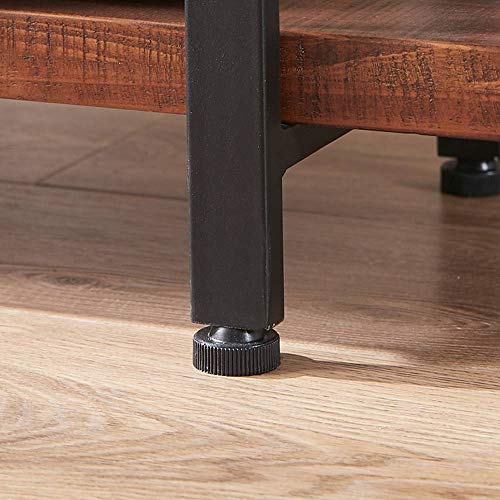 HSH Industrial Rustic 5 Tier Wood Bookcase, Distressed Brown