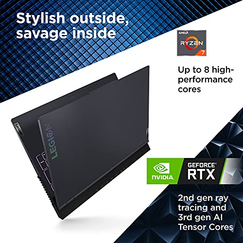 Lenovo Legion 5 Gaming Laptop, 15.6" FHD Display, Phantom Blue & Legion Recon 15.6 inch Gaming Backpack, Sleek, Modern, Lightweight, Water-Repellent Front Panel