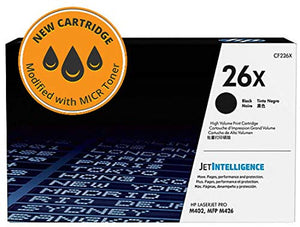 CPS CF226X High-Yld MICR Toner for HP Laserjet M402n, M402dn, M402dw Printers - 26X