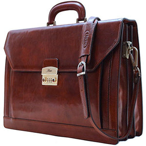 Floto Venezia Combo Full Grain Leather Briefcase Attache