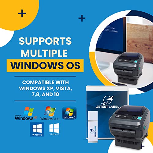 JetSet Label Zebra ZP450 Network Edition Thermal Barcode Printer | USB & Ethernet Connectivity 203 DPI Resolution | UPS WorldShip Compatible | Software Included