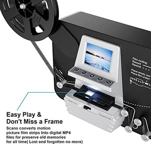 USHNIH Film to Digital Converter with 2.4" Screen, Convert 8mm & Super 8 Film into 1080P MP4 Files