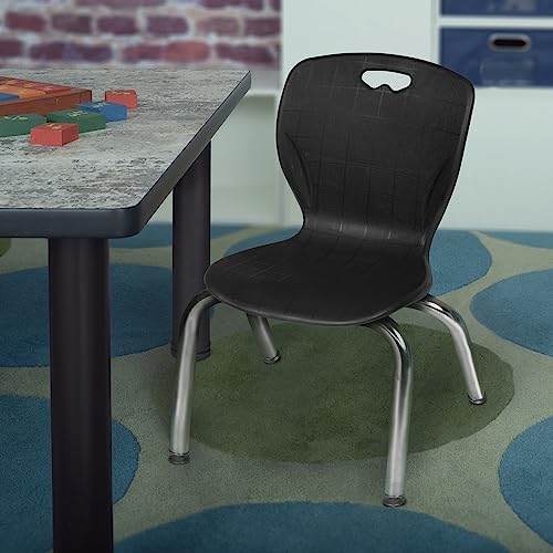 Regency Kids Stack Chair, 12", Black