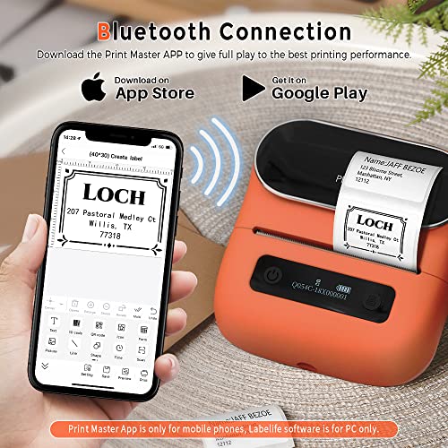 Phomemo M220 Label Printer, Portable Barcode Printer, 3.14 Inch Bluetooth Thermal Label Maker for Barcodes, Name, Address, Labeling, with 1 Roll 1.57"x1.18" and 3 Rolls 2.35"x 1.57" Label Tapes