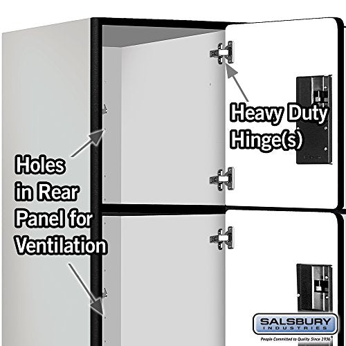 Salsbury Industries Gray 4-Tier Extra Designer Wood Locker - 6ft H x 24in D