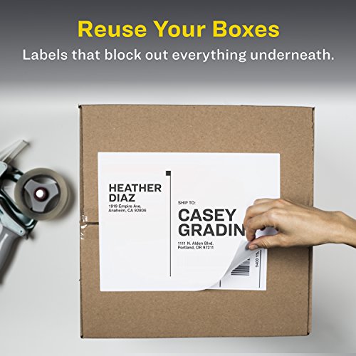 Avery Shipping Address Labels, Laser Printers, 500 Labels, Full Sheet Labels, Permanent Adhesive, TrueBlock (91201)