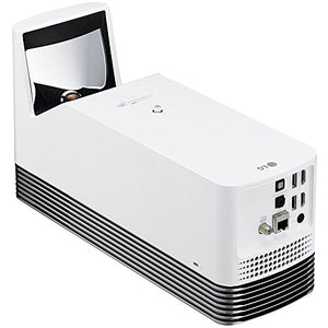 LG HF85JA Ultra Short Throw Laser Smart Home Theater Projector (2017 Model) White + 2 x 6ft High Speed HDMI Cable + Lens Cleaning Pen + Ceiling Bracket + 6-Outlet Surge Adapter