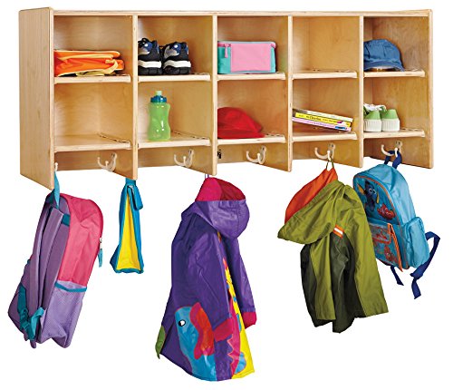 Jonti-Craft 0770JC 10 Section Wall Mount Coat Locker Without Trays