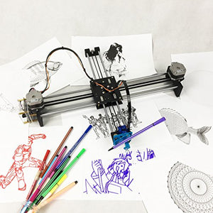 Robot House A3 Working Area Metal Drawing Robot Kit Writer XY Plotter iDraw Hand Writing Robot Kit Based on 3D Printer Corexy or Hbot Structure Support Laser Engraving