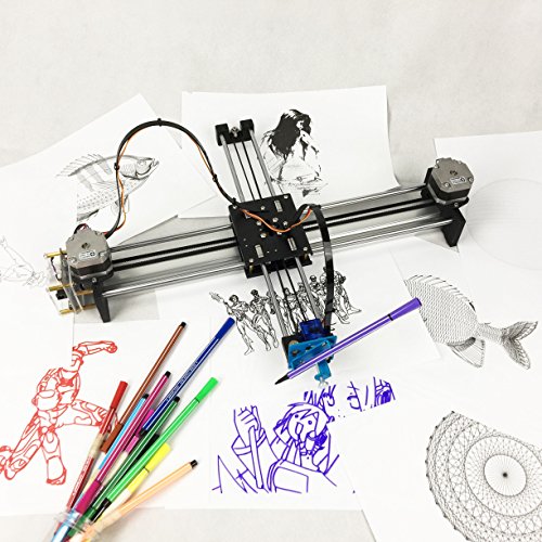 Robot House A3 Working Area Metal Drawing Robot Kit Writer XY Plotter iDraw Hand Writing Robot Kit Based on 3D Printer Corexy or Hbot Structure Support Laser Engraving