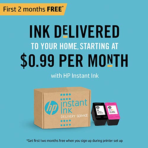 HP OfficeJet 5255 Wireless All-in-One Printer, HP Instant Ink, Works with Alexa (M2U75A), Black