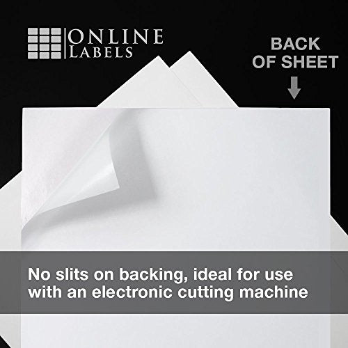 Waterproof Polyester Sticker Paper, 8.5 x 11 Full Sheet Label, 500 Sheets, Laser Printer, Online Labels