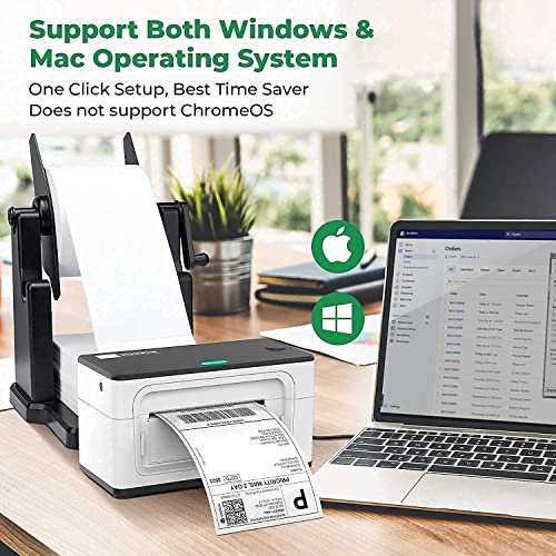 MUNBYN Thermal Label Printer, with Pack of 500 4x6 Roll Labels and Label Holder,High Speed Direct USB Thermal Barcode 4×6 Shipping Label Printer Marker