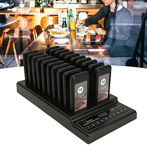Luqeeg Restaurant Pager System with 20 Pagers - Wireless Guest Service Calling, Social Distancing Solution