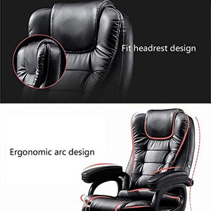 KouRy Ergonomic Executive Office Chair, PU Leather High-Back Desk Chair, Swivel Rocking Chair - Multiple Colors